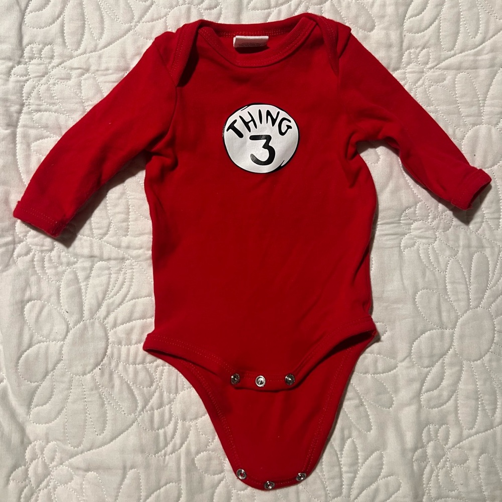 “Thing 3” long sleeve onesie 3 months